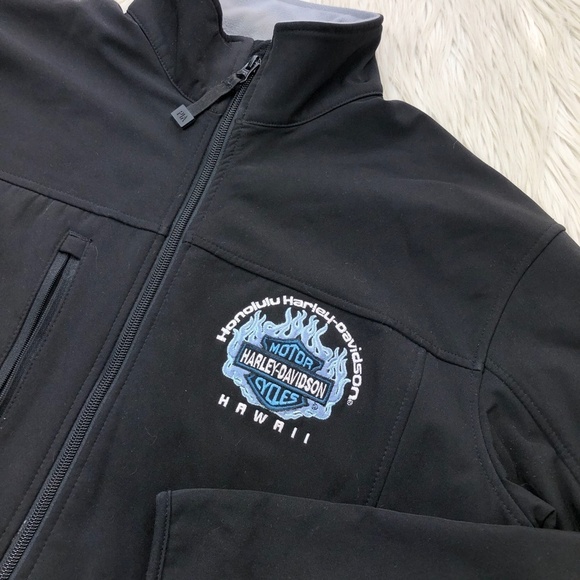 Harley-Davidson Honolulu Hawaii Embroidered Zip Front Soft-Shell Jacket